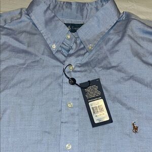 Ralph Lauren Men's Light Blue Button Down Shirt
